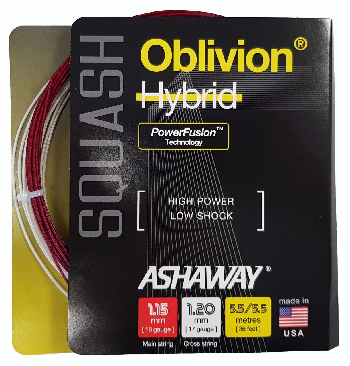 Ashaway Oblivion 1.15-1.20mm Squash Hybrid Set 1 Ashaway Oblivion 1.15-1.20mm Squash Hybrid Set