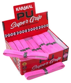 Karakal PU Super Grip Universal Replacement Grip 24 Pack -Tennis Equipment Store karakal pu super grip universal replacement grip 24 pack pink 48546 09029.1698769683