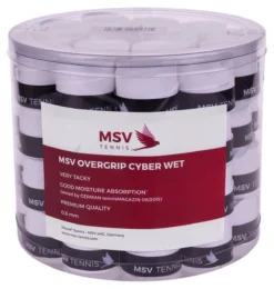 MSV Cyber Wet Overgrip 60 Pack -Tennis Equipment Store msv cyber wet overgrip 60 pack white 58663.1709822233