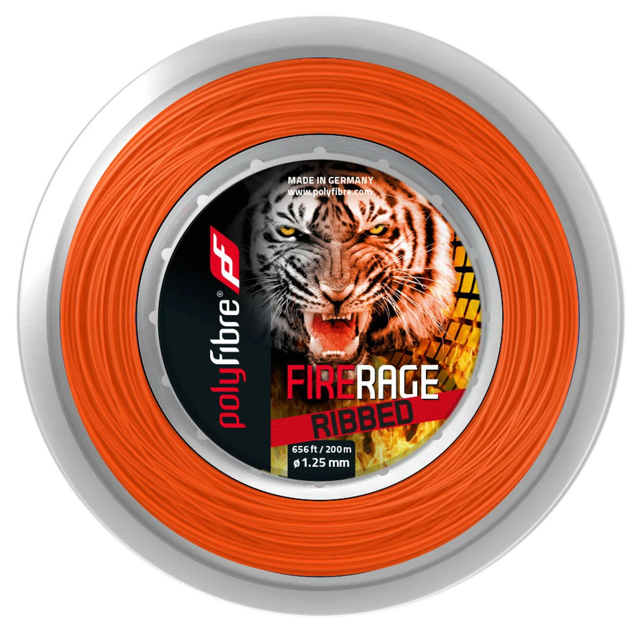 Polyfibre Fire Rage Ribbed 16L 1.25mm 200M Reel 1 Polyfibre Fire Rage Ribbed 16L 1.25mm 200M Reel