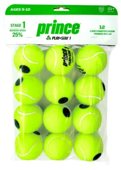 Prince Play + Stay Stage 1 Junior Tennis Balls Dozen