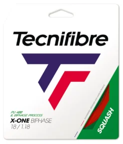 Tecnifibre X-One Biphase 18 1.18mm Squash Set -Tennis Equipment Store tecnifibre x one biphase 18 1 18mm squash set red 53781 12163.1698769594