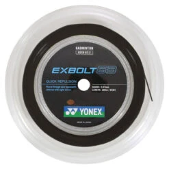 Yonex Exbolt 63 0.63mm Badminton 200M Reel -Tennis Equipment Store yonex exbolt 63 0 63mm badminton 200m reel black 33731 82845.1698772696